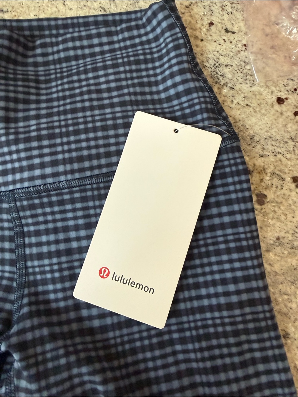 NWT Lululemon Align™ High-Rise Crop 17" Leggings Size 4 Gray Blue Plaid Nulu - Picture 2 of 5